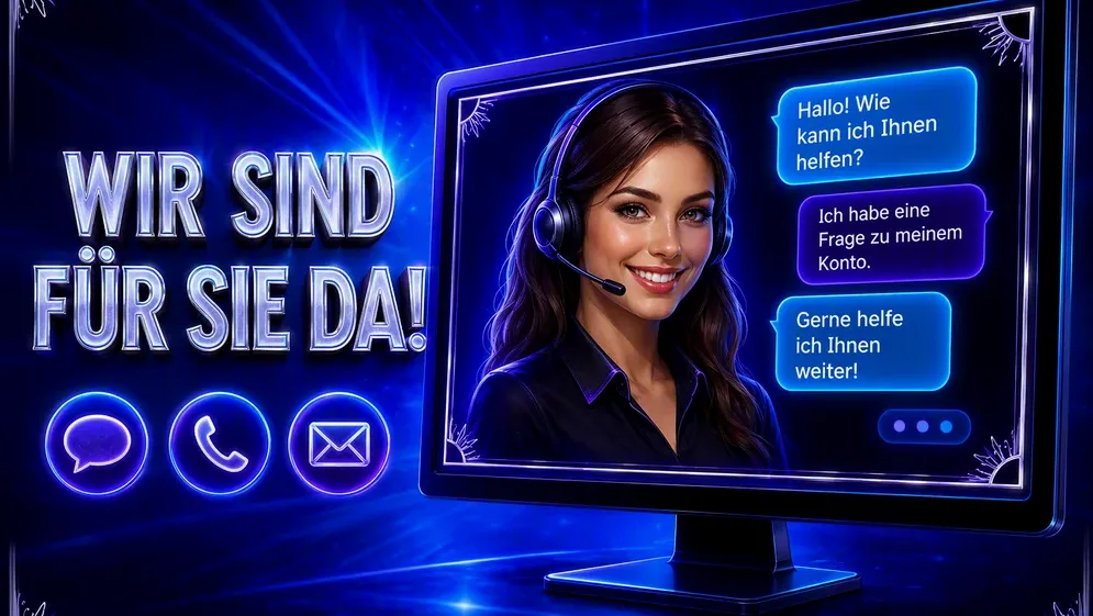 Support-Mitarbeiter im Live-Chat-Fenster auf Monitor